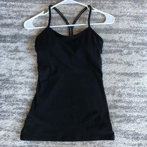Lululemon Power Y Tank, black, size 2 or 4